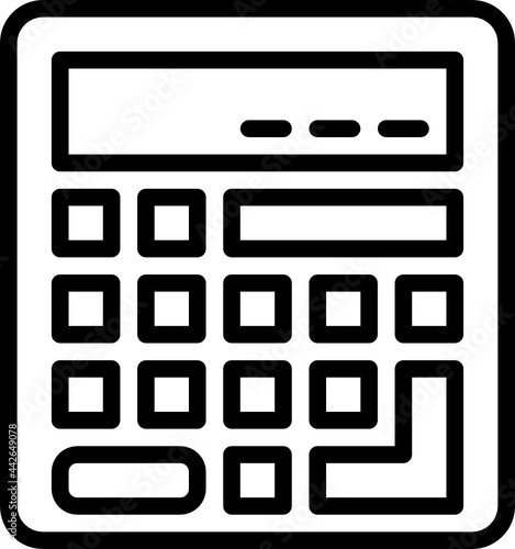 calculator outline icon