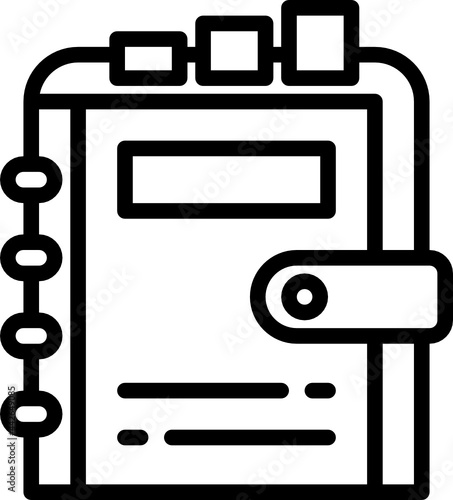 organizer notebook outline icon