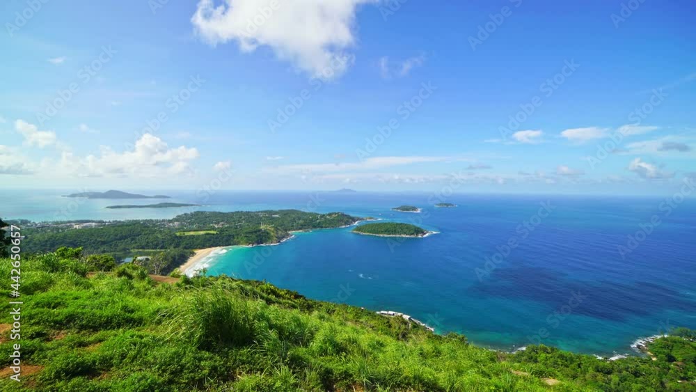Amazing view point scenery landscape view Phahindum view point popular landmark in Phuket Thailand Viewpoint to see promthep cape, Naiharn beach and yanui beach beautiful andaman sea Phuket Thailand Amazing view point scenery landscape view Phahindum view point popular landmark in Phuket Thailand Viewpoint to see promthep cape, Naiharn beach and yanui beach beautiful andaman sea Phuket Thailand