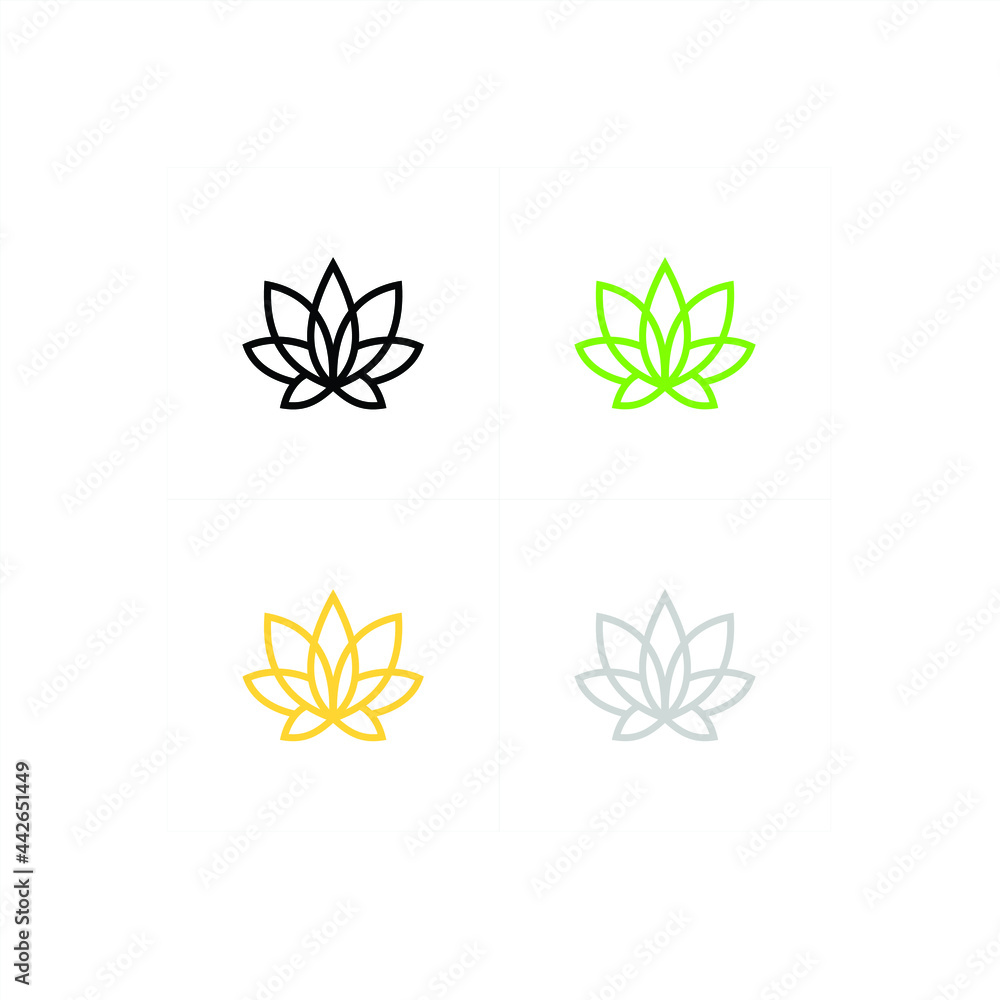 Luxury Cannabis or Marijuana Leaf in the frame for Icon and Logos Concept