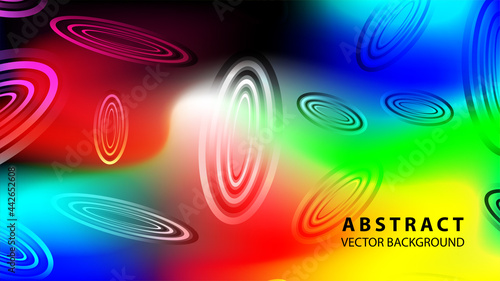 Abstract colorful oval background with gradient color - vector