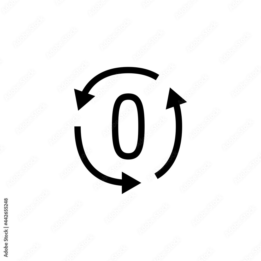 0 zero number recycle logo vector icon illustration 0 zero number recycle logo vector icon illustration