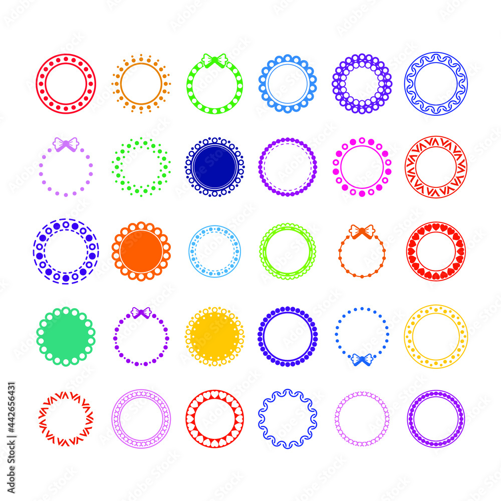circle frame vector illustration design bundle circle frame vector illustration design bundle