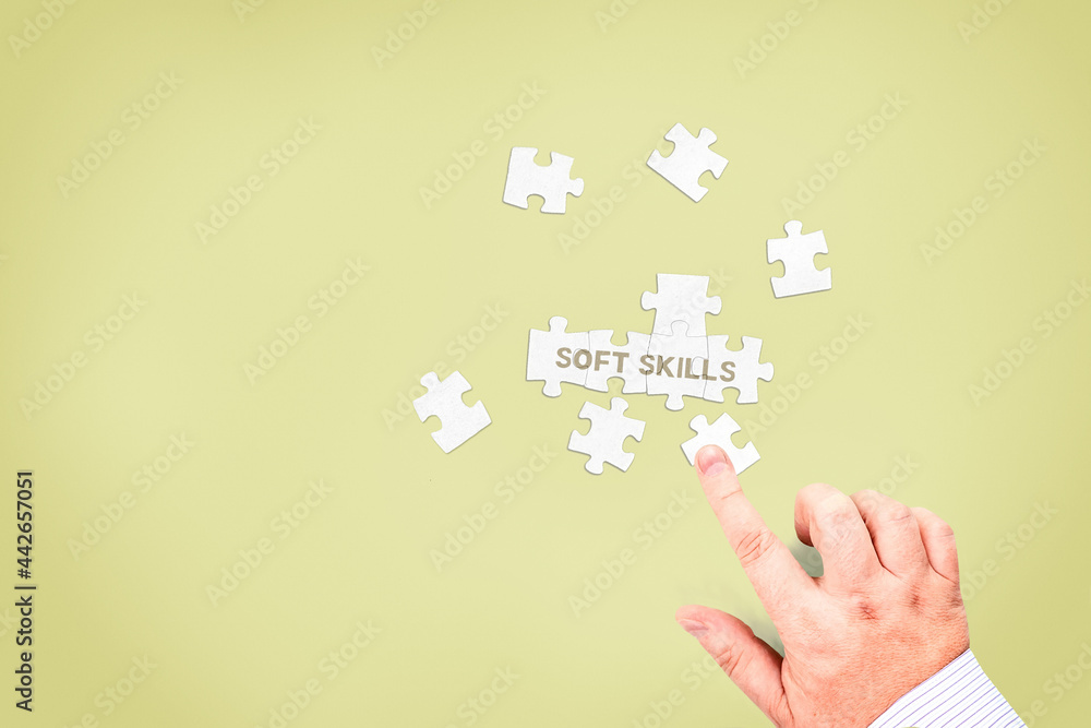 A businessman collects the words A businessman collects the words