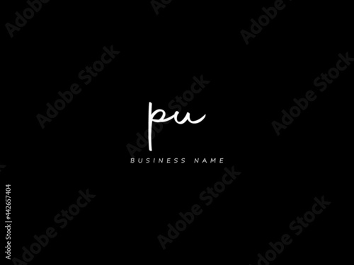 Letter PU Logo, signature pu logo icon vector for your business