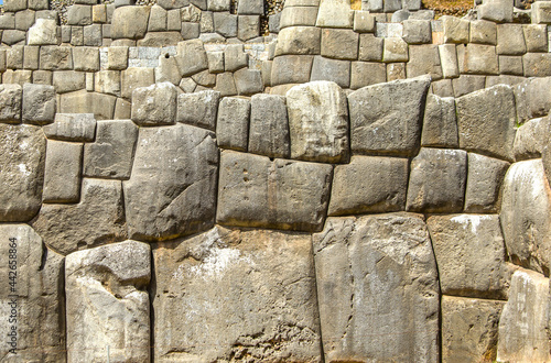 Inca wall of perfectly fitting mega stones photo