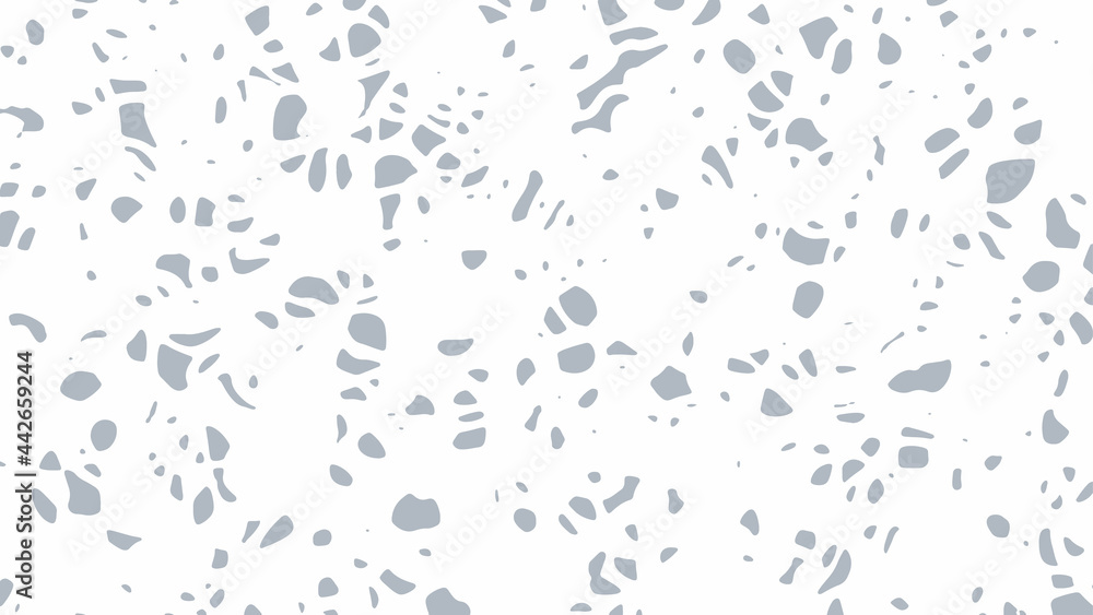 Chaotic grey spots on a white background, grunge background