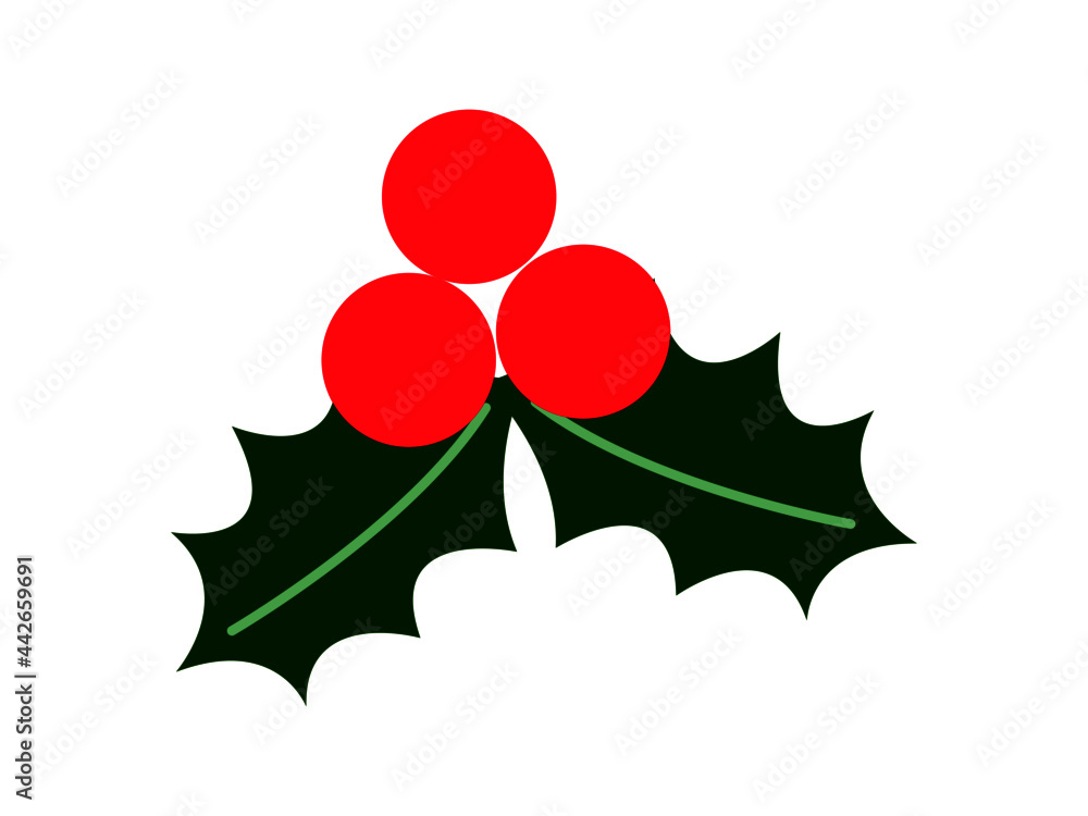 クリスマスホーリーイラスト クリスマスホーリーイラスト
