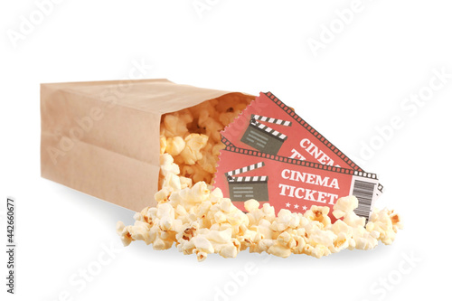 Paper bag with tasty popcor...
