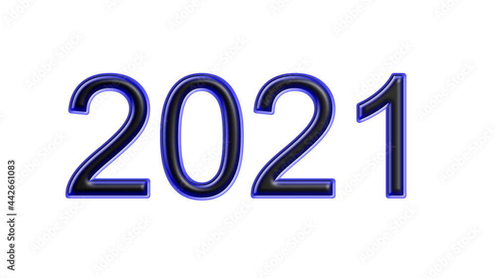 blue 2021 number 3d effect white background blue 2021 number 3d effect white background