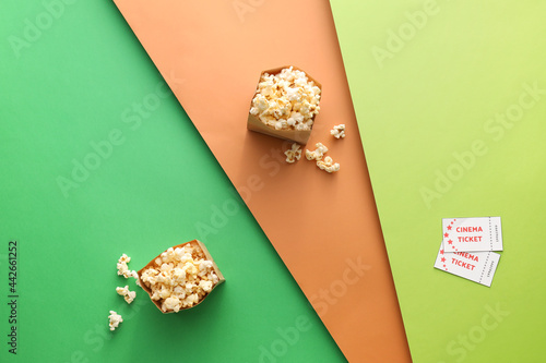Paper bags with tasty popco...