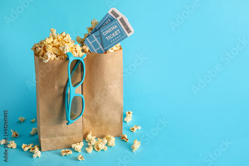 Paper bags with tasty popco...