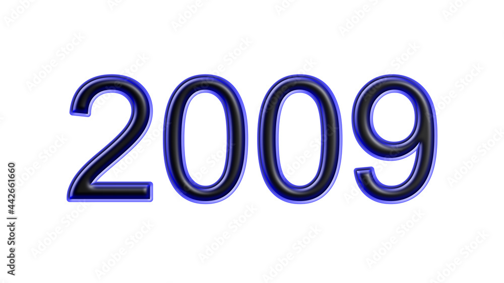 blue 2009 number 3d effect white background blue 2009 number 3d effect white background