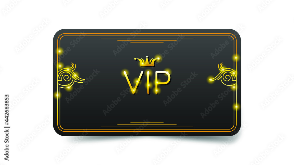 Abstract Dark Gold Vip Card Template Vector Design Style Premium Luxury Template Abstract Dark Gold Vip Card Template Vector Design Style Premium Luxury Template