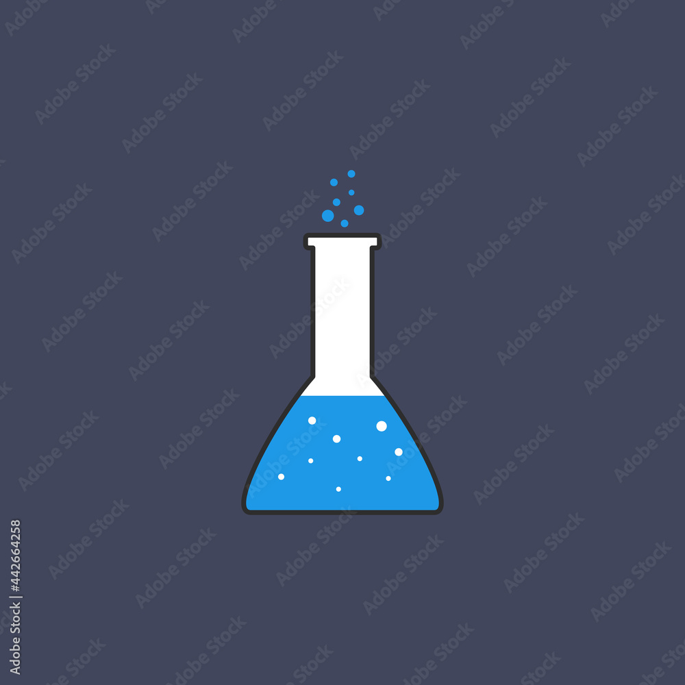 Fotografie Vector illustration of conical flask.