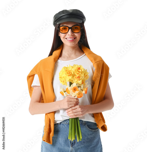Beautiful young woman with ...