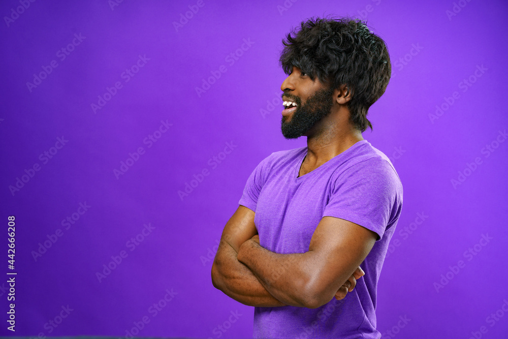 Portrait of smiling young black man in studio Portrait of smiling young black man in studio