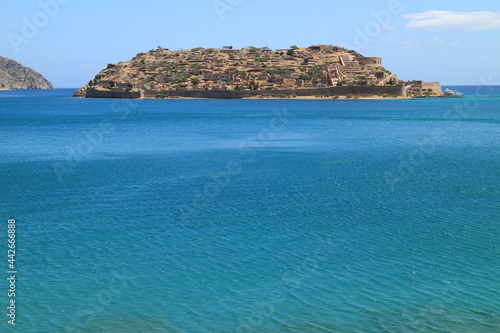 Abandoned old fortress and former leper colony, island Spinalonga, Crete, Greece.