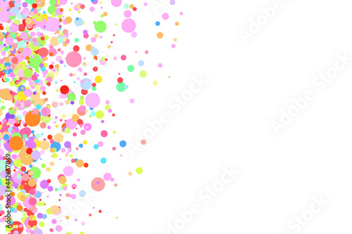 Light multicolor background, colorful vector texture with circles. Splash effect banner. Glitter silver dot abstract illustration with blurred drops of rain. Pattern for web page, banner,poster, card