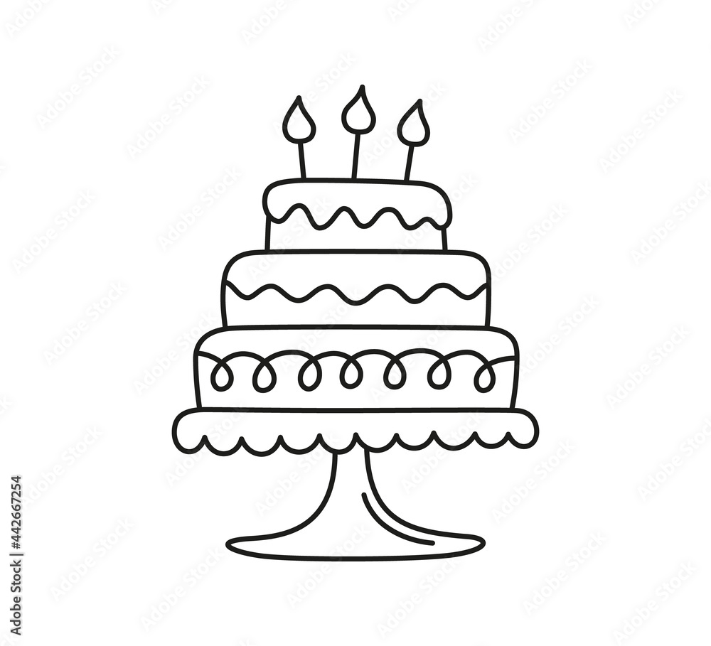How to draw a Good Enough birthday cake | Cake drawing, Sketch book, Doodles-saigonsouth.com.vn