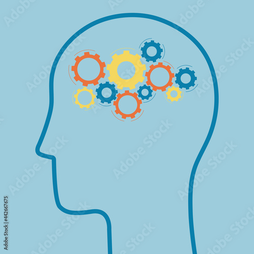 Mental health treatment concept. Psychology therapy vector illustration in flat style. Brain illness support and help.