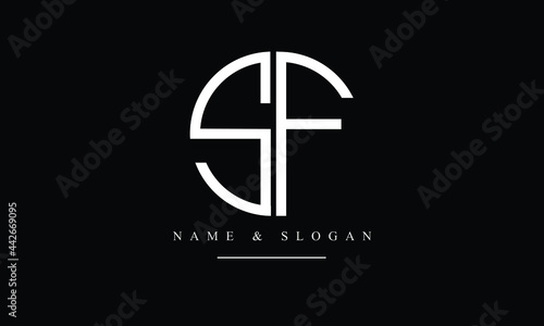 SF, FS, S, F abstract letters logo monogram