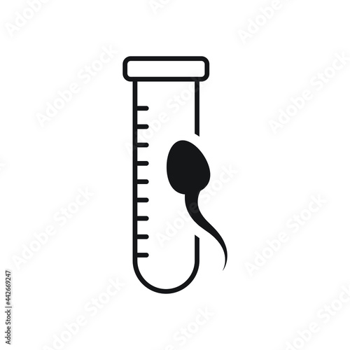 Sperm test icon design. vector illustration