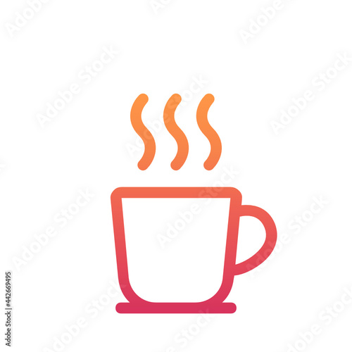 Hot coffee   Coffee Shop gradient icon.