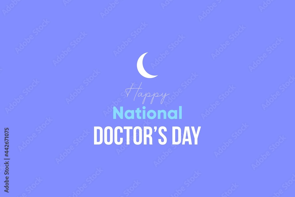 Happy National Doctor's Day typography design. Doctor symbol. 