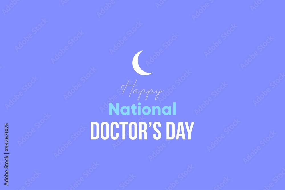 Obraz premium Happy National Doctor's Day typography design. Doctor symbol. 