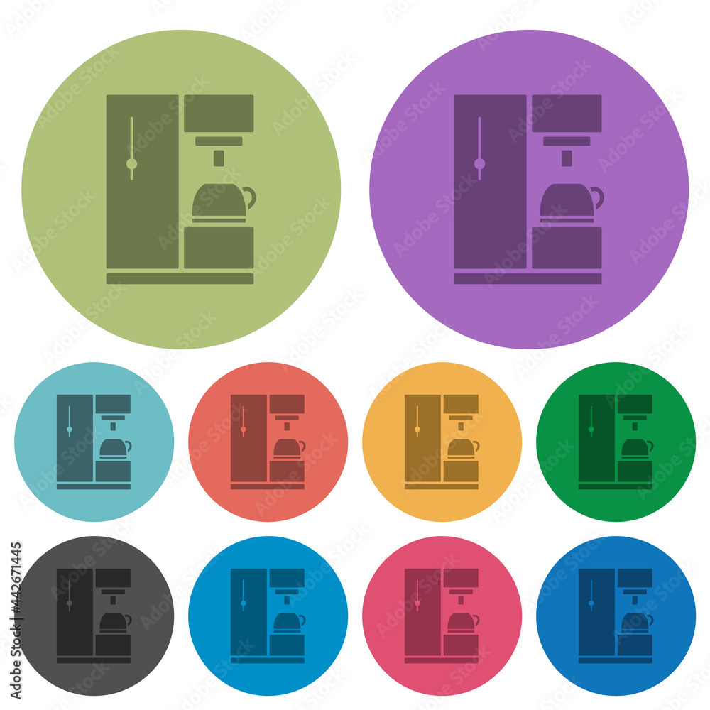 Coffee machine color darker flat icons Coffee machine color darker flat icons