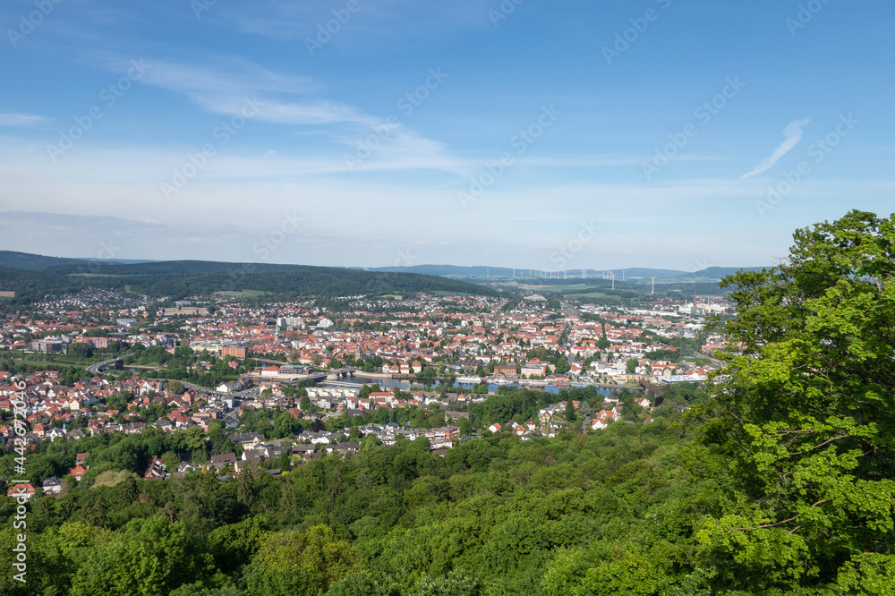 Landscape and city Hamelin in Germany