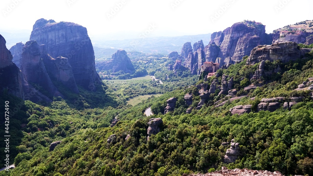 The landscape of Meteora in northern Greece