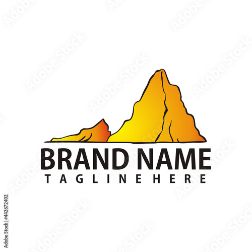Mountain logo, elegant mountain vector logo design illustrator