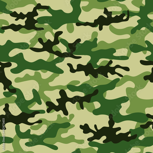 Seamless abstract camouflage, army pattern. Print for clothes. Vector.