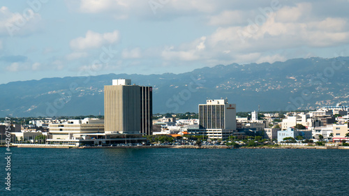 Kingston city building landscape view from the harbor 