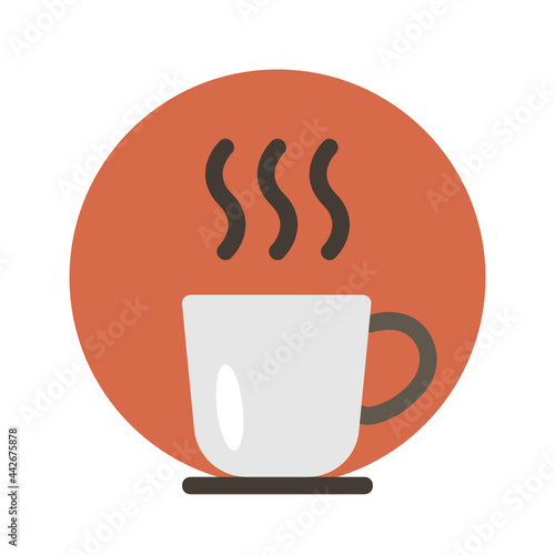 Hot coffee , Coffee Shop flat icon.