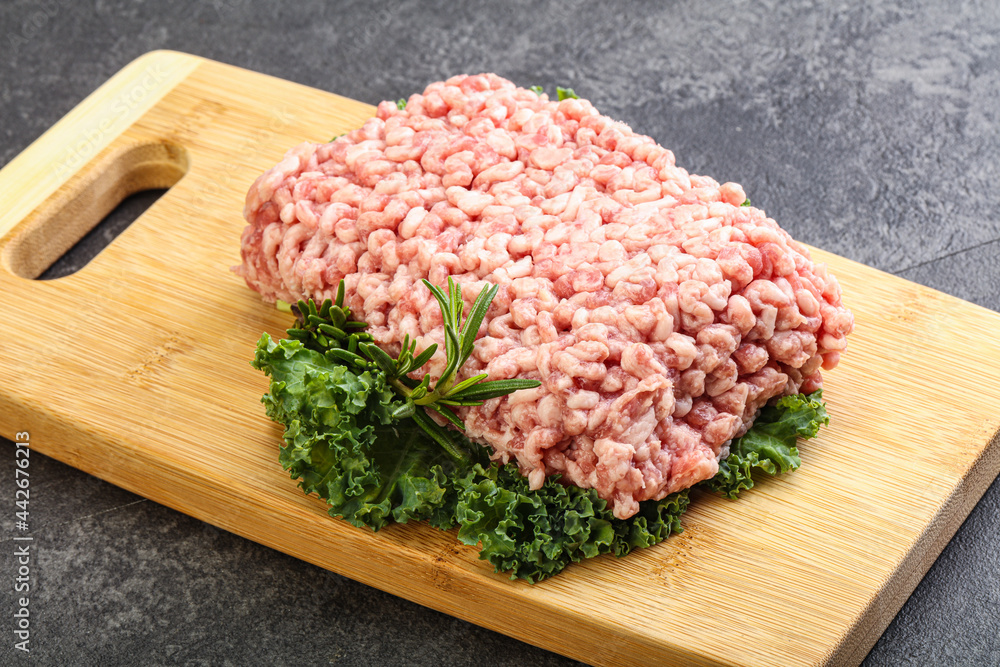 Raw pork minced meat for cooking Raw pork minced meat for cooking