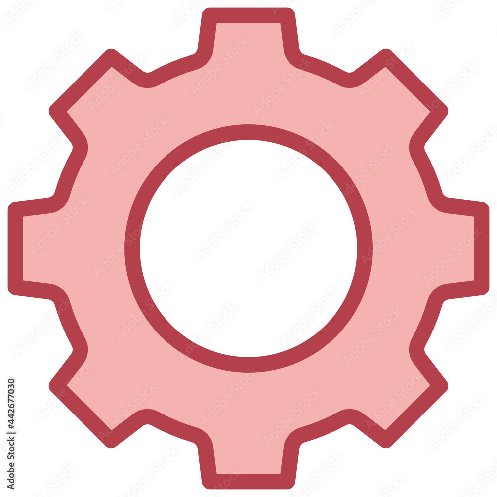 Car Service_gear red line icon,linear,outline,graphic,illustration