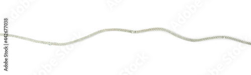 Fotografia Green string, rope isolated on white background, top view