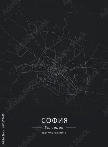 Map of Sofia, Bulgaria