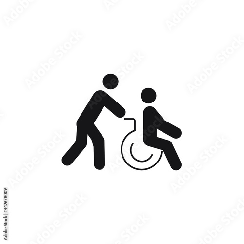 Disabled Handicap icons symbol vector elements for infographic web