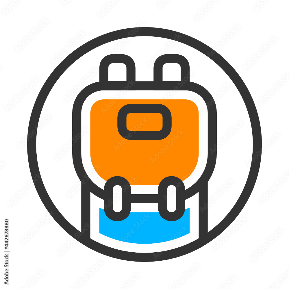 School bag , Education filled outline icon. School bag , Education filled outline icon.