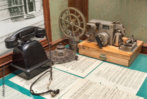  Workplace of telegraph operator photo