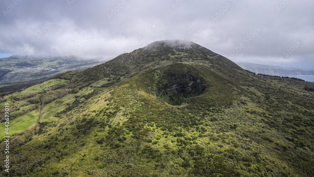 The landscape of Faial Island in the Azores The landscape of Faial Island in the Azores