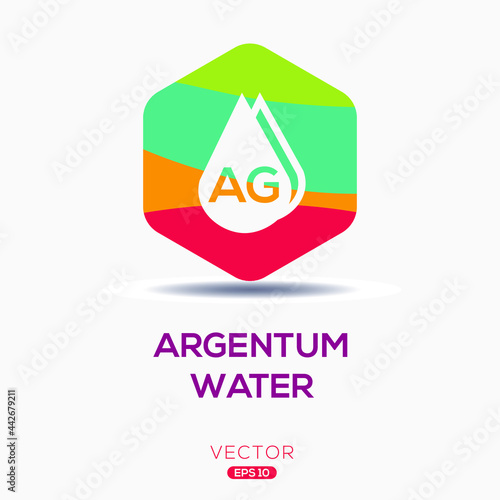 Creative (Argentum water) Icon ,Vector sign.