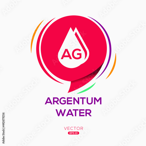 Creative (Argentum water) Icon ,Vector sign.