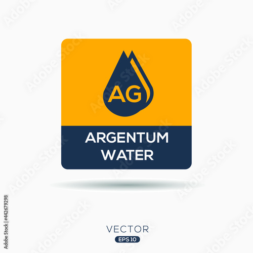 Creative (Argentum water) Icon ,Vector sign.