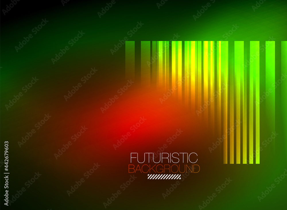 Bright neon color techno abstract background, shiny glowing neon lines in the dark background Bright neon color techno abstract background, shiny glowing neon lines in the dark background