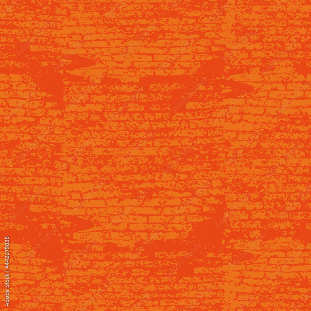 Orange wall texture vector seamless repeat pattern print background